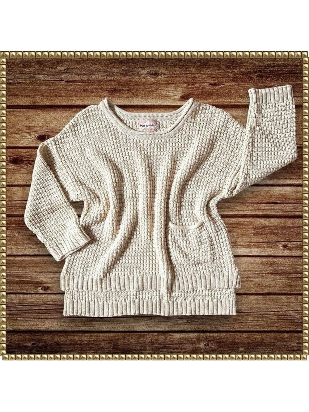 Missguided Beige Knit Sweater Large